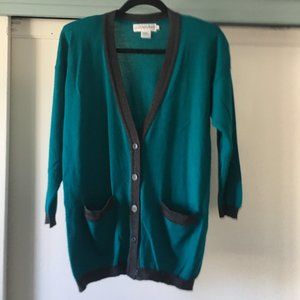 Outlander Teal and Grey Cardigan